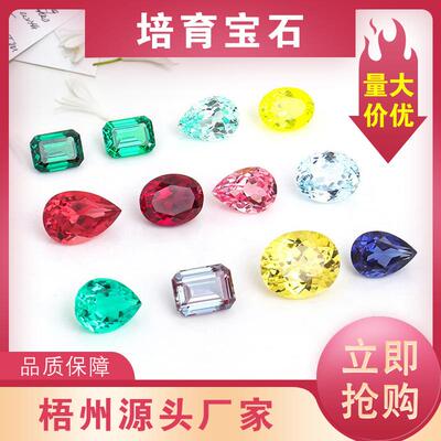 宝石培育祖母绿红宝石海蓝宝石榴石粉宝石帕拉伊巴可镶嵌首饰