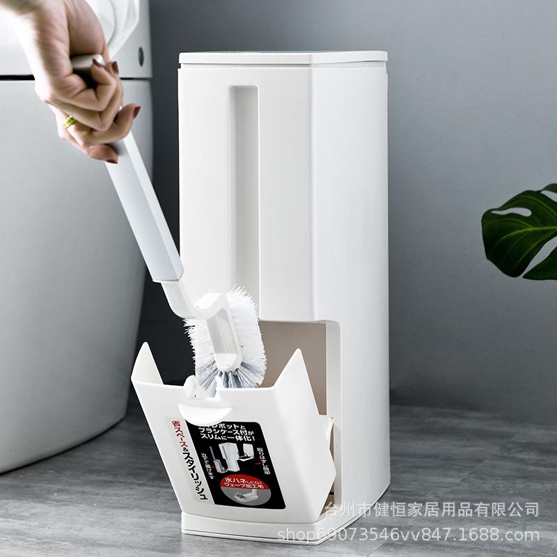 新款直销卫生间垃圾桶带盖家用大小号夹缝厕所浴室马桶刷一体卫生