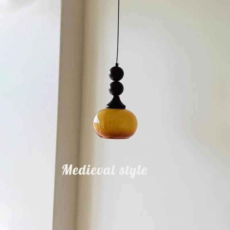 复古主卧室床头吊灯高级感法式中古风实木渐变色可调节长线小吊灯,家装灯饰光源,客厅吊灯,淘宝优惠券,粉丝福利购,淘宝优惠卷