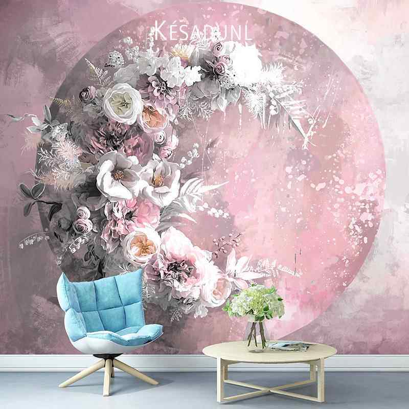 3d立体油画 画手绘壁纸客厅电视背景墙壁纸壁画 画卧室墙布现代简