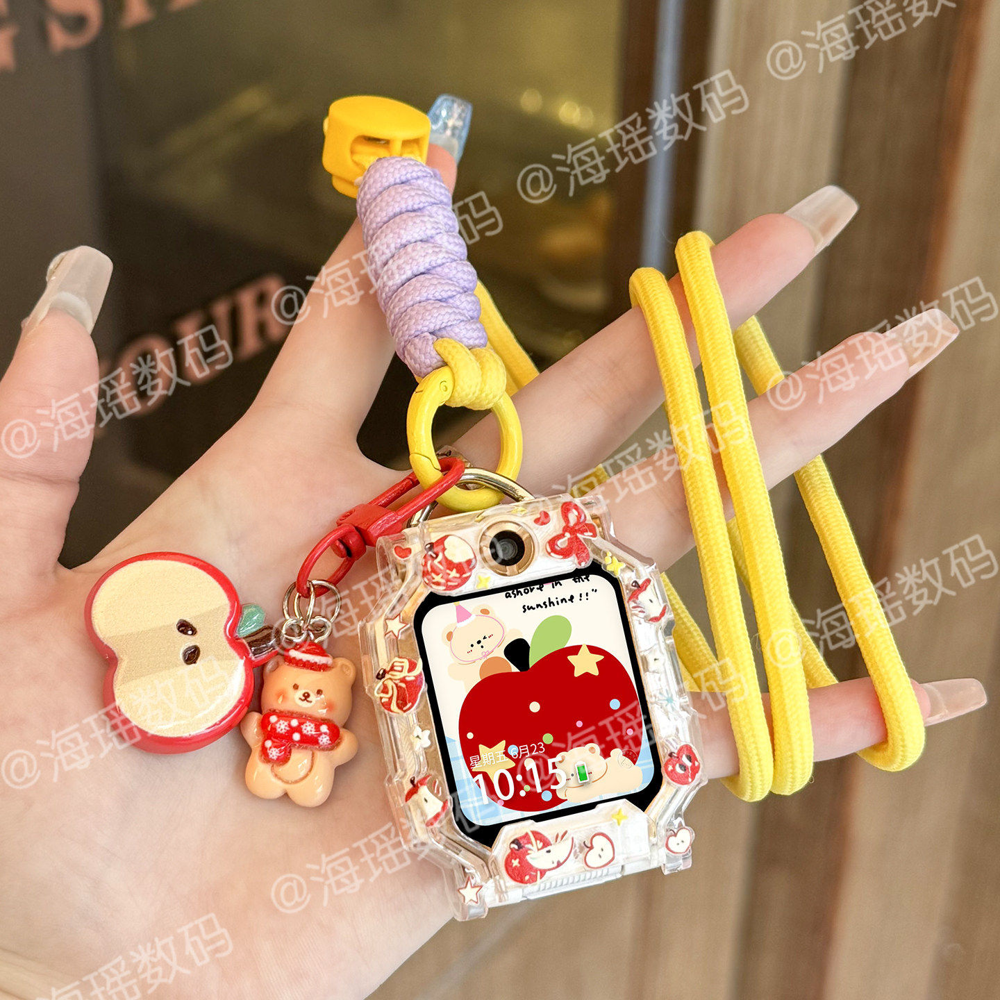 适用小天才W2127AC儿童手表Z9表带Z8挂脖绳Z7表链Z6A保护套Y8外壳