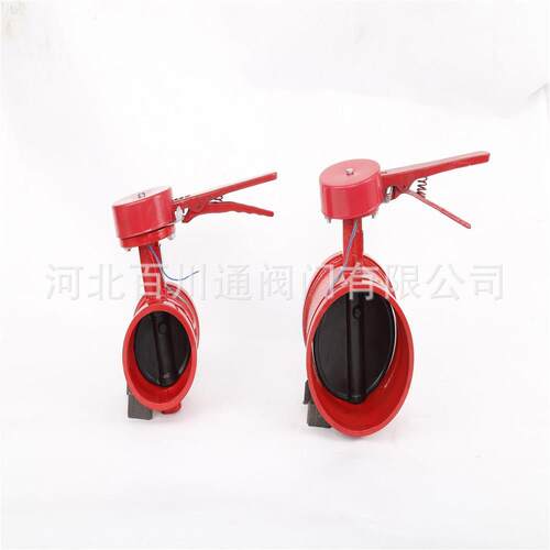 卡箍阀门XD81X-16手柄信号蝶阀卡箍式软密封