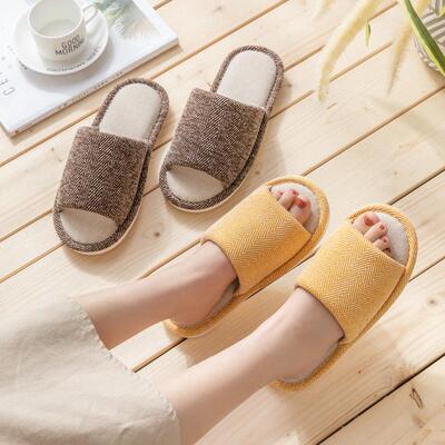 Linline Four Indoor Slippers tton And Linen uple Anti-slip S