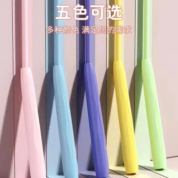 新款儿童跳绳轻便笔杆式可调节软胶运动跳绳笔杆式手柄PC实心绳