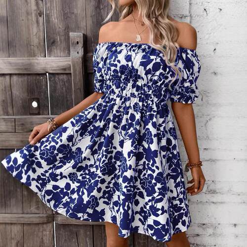 printed dress印花连衣裙