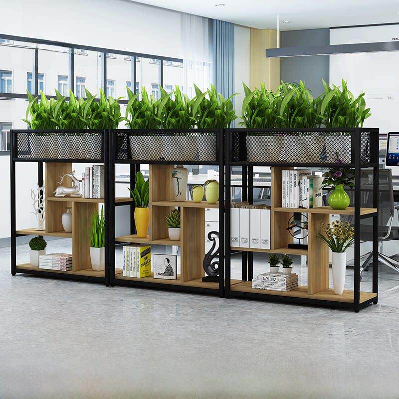 办公室铁艺屏风隔断置物架落地餐厅栅栏卡座装饰绿植矮隔断花架
