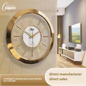 康巴丝钟表挂钟客厅时钟创意家用电子钟轻奢石英钟挂表夜光电波钟