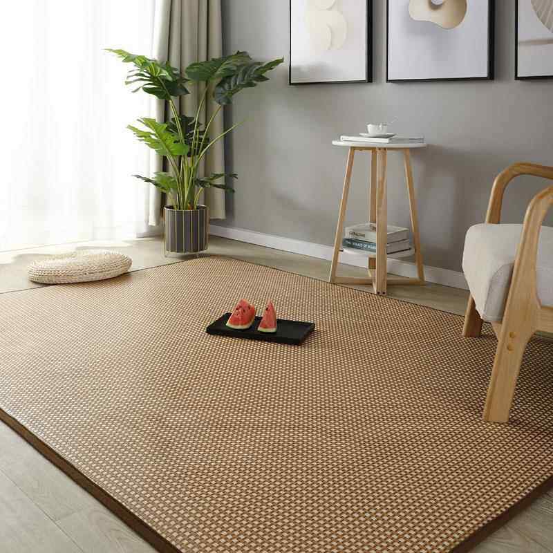 日式榻榻米凉席地毯卧室客厅飘窗夏季天床边藤编席子爬行地垫定制