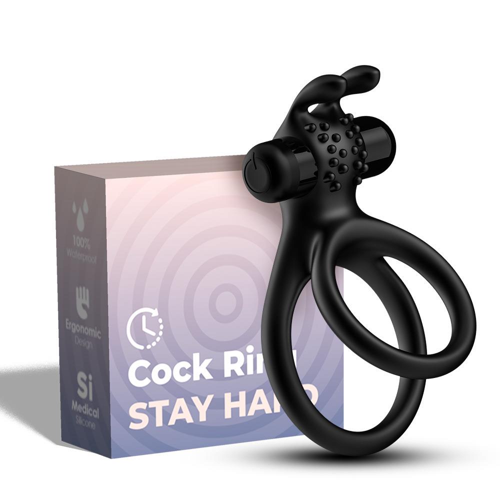 A vibration-stimulating ring that acts on the clitoris