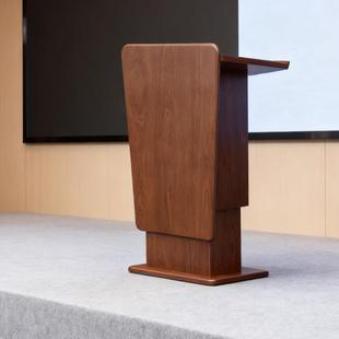 简约现代会议室讲台带轮可移动带升降演讲台发言台主持领导讲话台