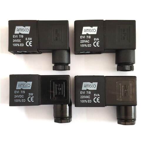 电磁阀线圈EVI 7/9 220VAC/24VDC 6VA/5VA/5.5VA/6.5W/4.8W/3W