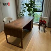 方卯新中式 书桌简约单双人办公桌家用儿童学习桌写字书桌会议桌