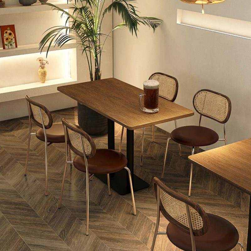 需定制覆古咖啡厅小酒馆清吧餐桌椅组合烘焙甜品店桌子餐饮商用餐