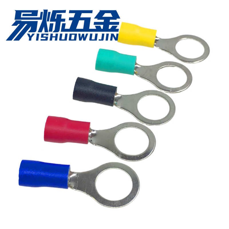 RV1.25/2/3.5/5.5易进式预绝缘端头紫铜冷压接线线耳线鼻圆型端子