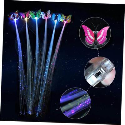 LED luminous braids luminous toys fake hair fiber optic hair