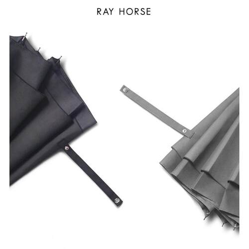 RAY HORSE 创意双层直杆自动反向伞简约素色大号C型手柄反向雨伞