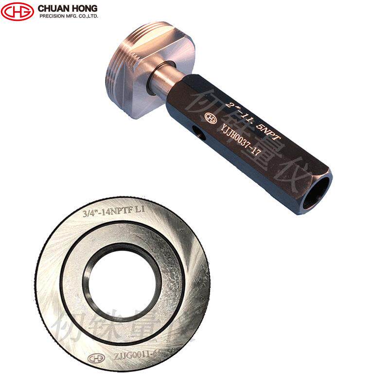 台湾诠丰管用螺纹通止规NPT1/8-27NPT3-8NPT24-8OD美制塞规环规