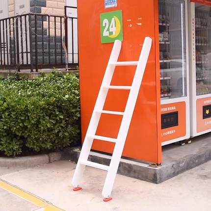 9V7T家用实木白色直梯高低上下铺梯子阁楼登高爬梯室内装饰木质小