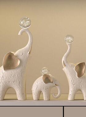 轻奢意式高级感大象摆件乔迁新居礼物客厅酒柜电视柜装饰品小众