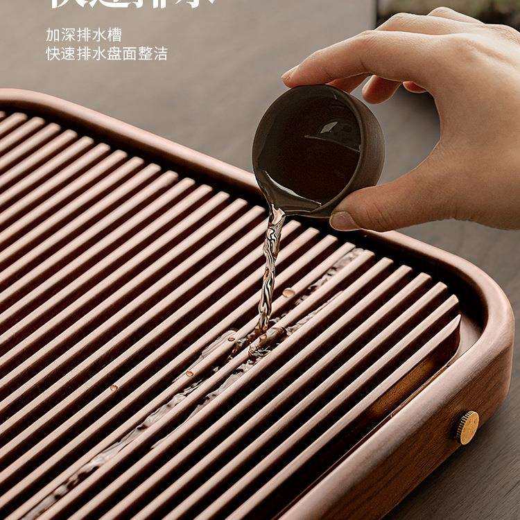 高端茶盘家用新款仿电木实木茶托盘茶具办公室用干泡茶台茶海