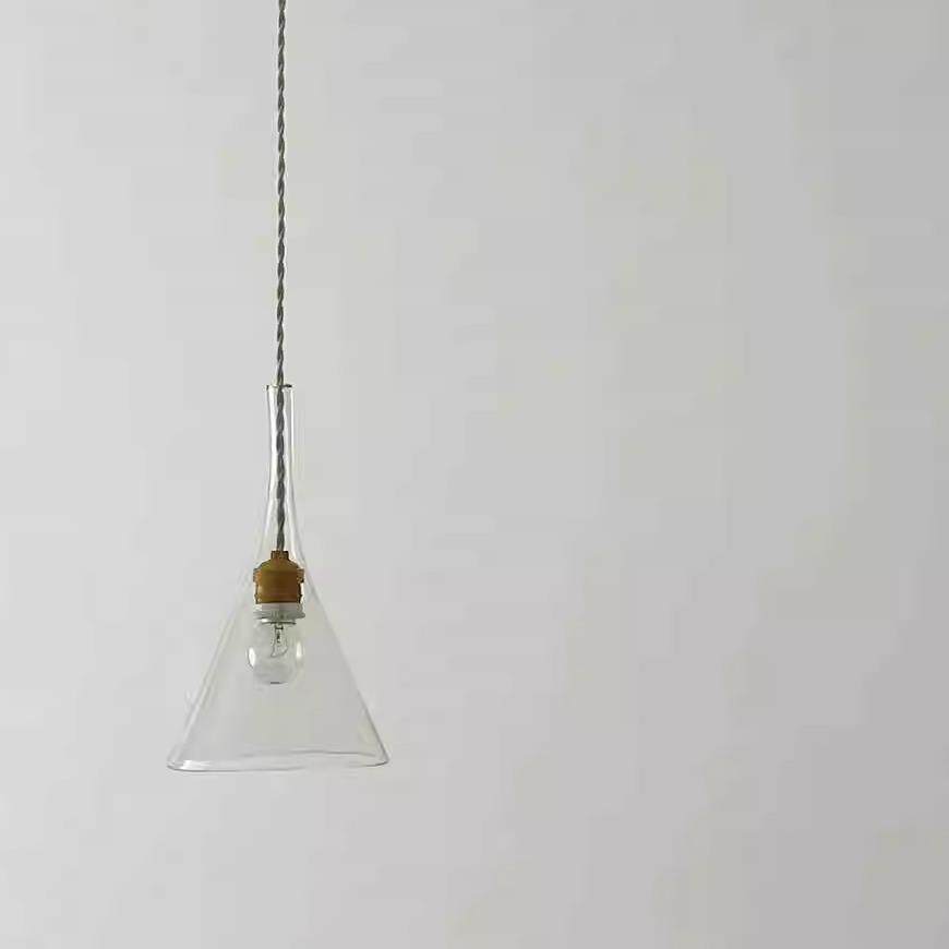 法国19中古典世纪美学工业美式覆古玻璃vintage黄铜吧台玄关吊灯