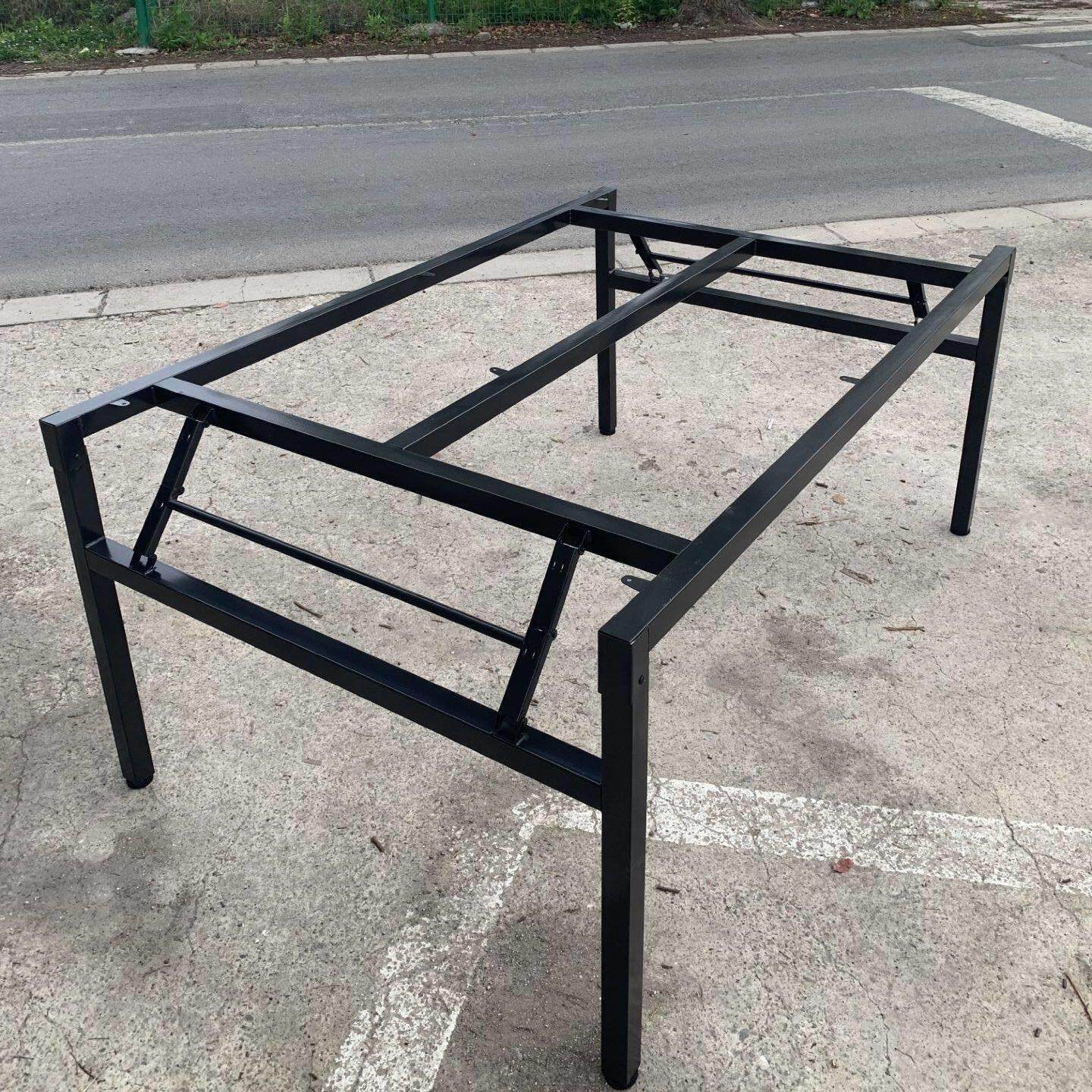 折叠桌架子长桌会议桌架铁架桌子腿单层桌腿简易餐桌白色支架包邮