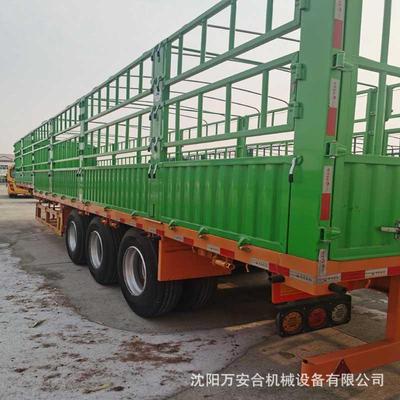 轻量化三轴仓栏半挂车 13米木材钢卷运输车 仓栅式半挂车栏板
