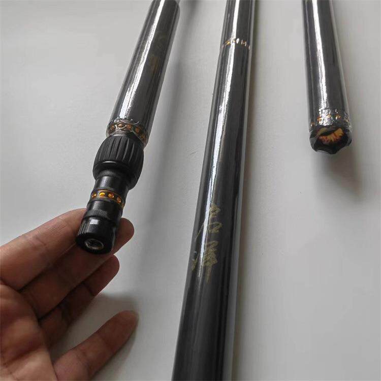 新款黑坑抄网杆EVA双把手内防转抄网杆超轻超硬碳素黑坑鲤鱼飞抄