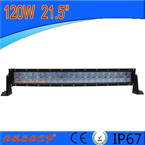 汽车射灯 LED长条弧形弯灯 车顶灯 前杠遥控爆闪越野改装灯120W
