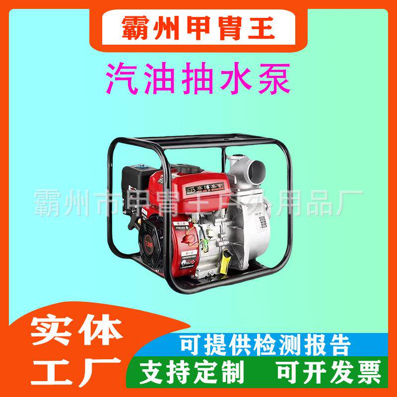 农业用灌溉高扬程汽油机水泵便捷式电启动小型汽油抽水泵