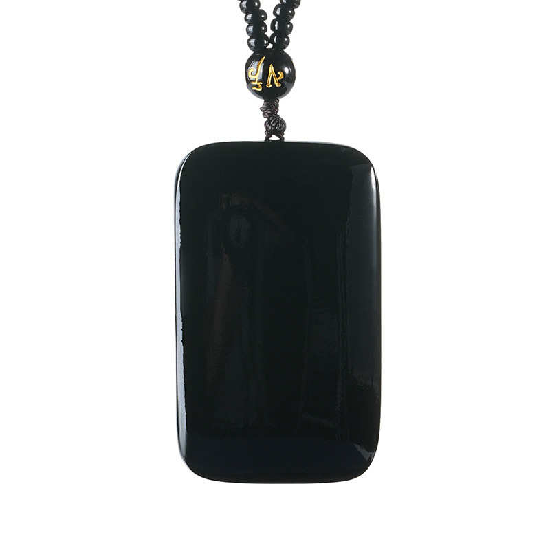 热卖天然和田玉墨玉无事牌老料玉石平安牌吊坠玉坠男女款玉牌批发