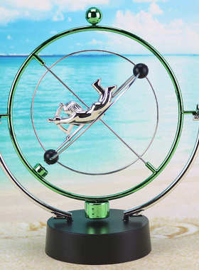 彩色天体轨道永动仪 创意物理科教旋转地球永动仪 家居装饰摆设