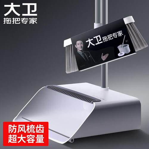 大卫扫簸箕套装能装加毛密把大梳161齿软磨尖工巨艺扫地笤帚畚箕F