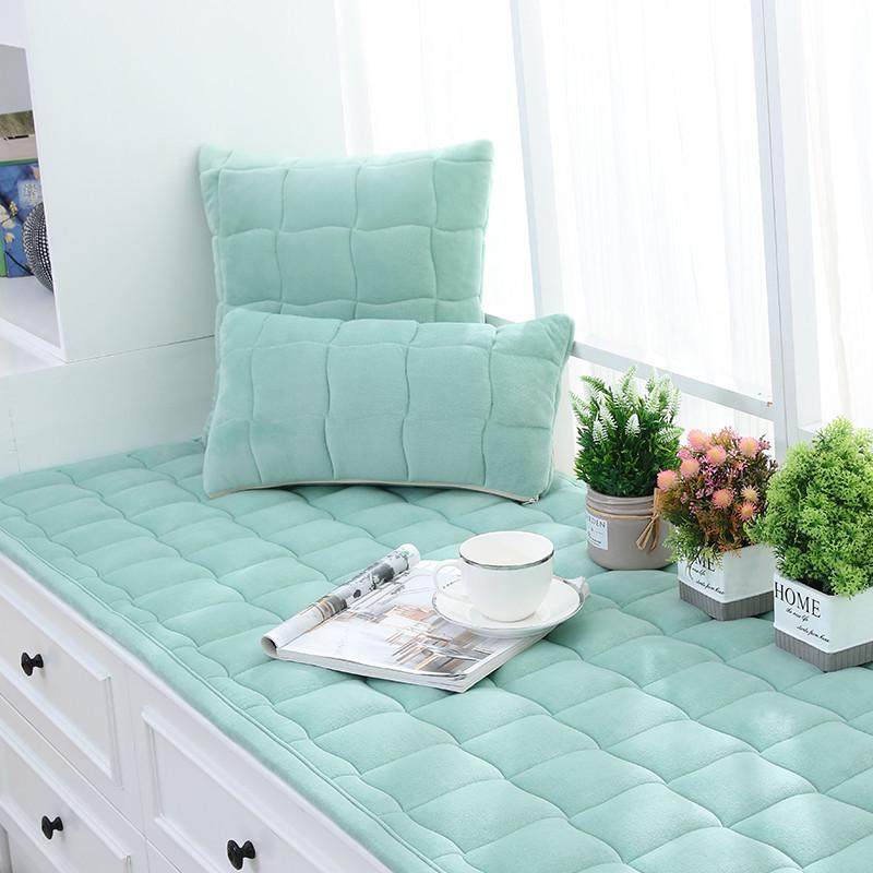 飘窗垫窗台垫简约现代毛绒加厚欧式阳台垫防滑榻榻米坐垫四季通用