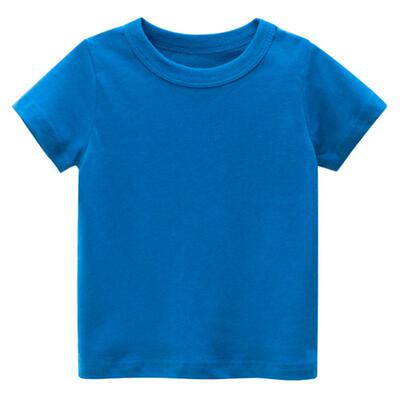 Kids Plain T Shirt ops for Child Boys Girls Baby Toddler Sol