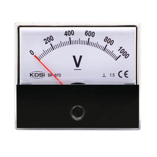 KDSI供应外形60*70指针式电表测量电压0-1000V直流电压表