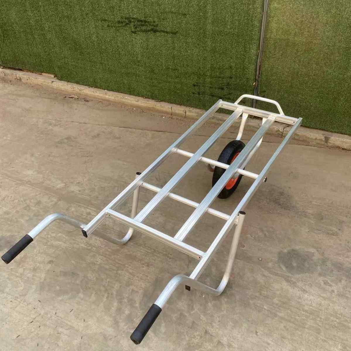 单轮四框铝制静音平板手推车工具平板车便携式仓库拉货车