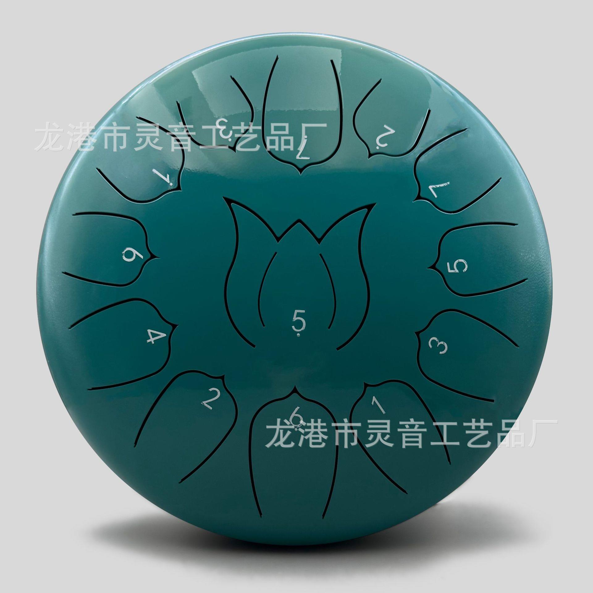 儿童益智打击乐器 12寸13音国风莲花鼓钢舌鼓空灵鼓击打型乐器