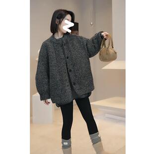 欧洲站夹棉保暖外套女2025年秋冬大码胖MM显瘦中长款毛绒时尚上衣