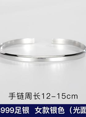 正品纯正纯银手炼男士潮牌抖音手男男士银炼韩式潮牌流士潮牌设计