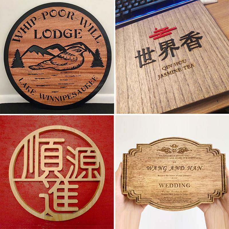 创意木牌实木雕刻牌匾广告牌民宿工作室logo门牌木质刻字招牌