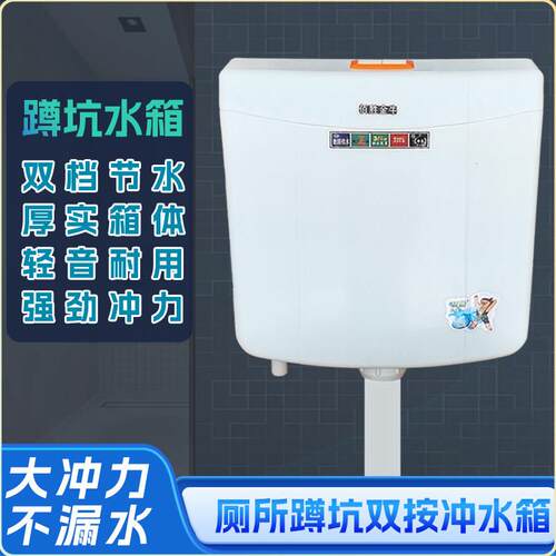 佰盛厕所马桶蹲便器节能卫生间冲水箱蹲便家用加厚壁挂式蹲厕水箱