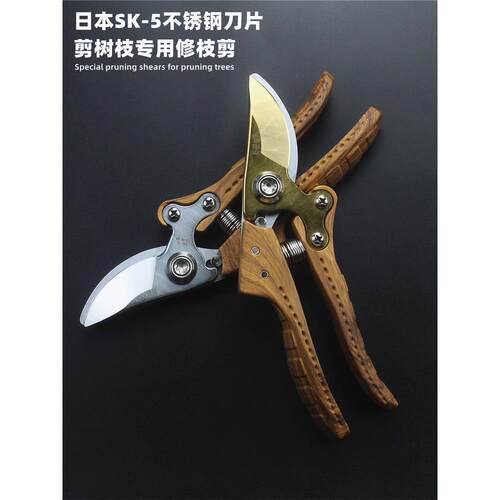 勤耕田不锈钢修枝剪园林剪刀修枝剪剪树枝专用剪刀果树剪枝条剪子