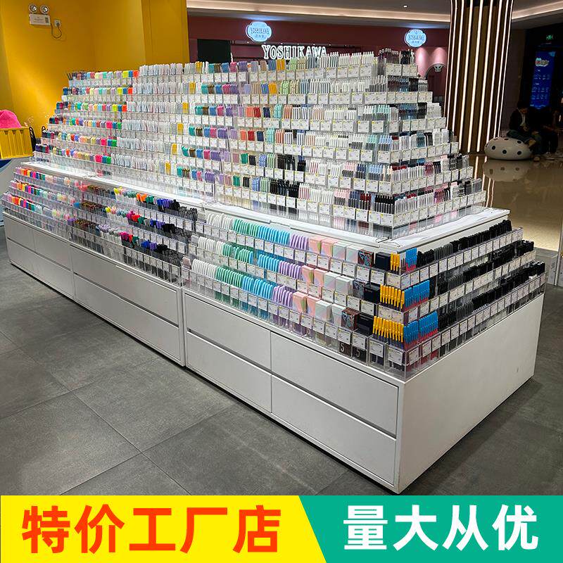 文具专用货架本册中岛文创展示柜图书流水台定制压克力笔架展示架