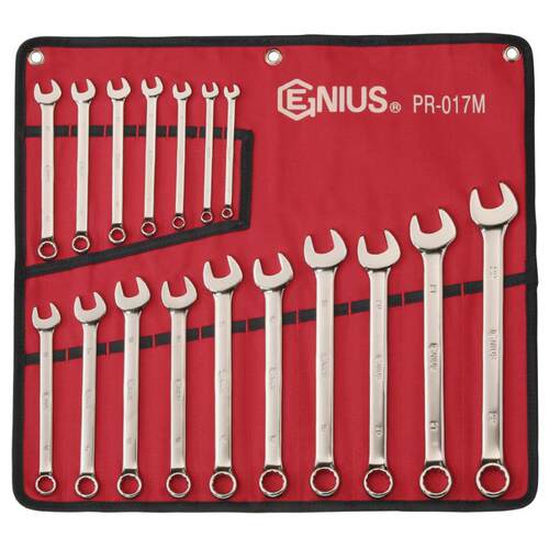 天赋（GENIUS）PR-017M工具17件套精抛光公制两用扳手进口现货