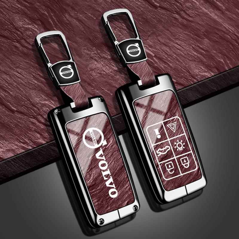 适用于老款沃尔沃XC60钥匙套XC90 S60 S80L V60金属车全包壳扣男