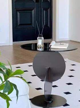 约现代不锈主体钢化玻璃边几KIU沙发轻奢高端客钢厅茶小几创意简