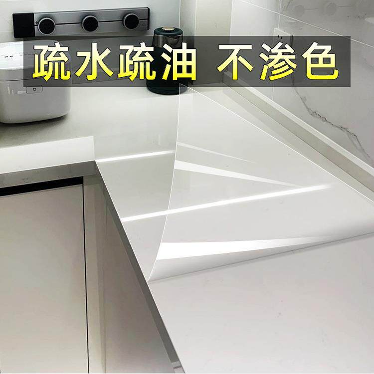 厨房台面保护膜大理石石英石灶台防油贴纸耐高温桌面家具贴膜透明