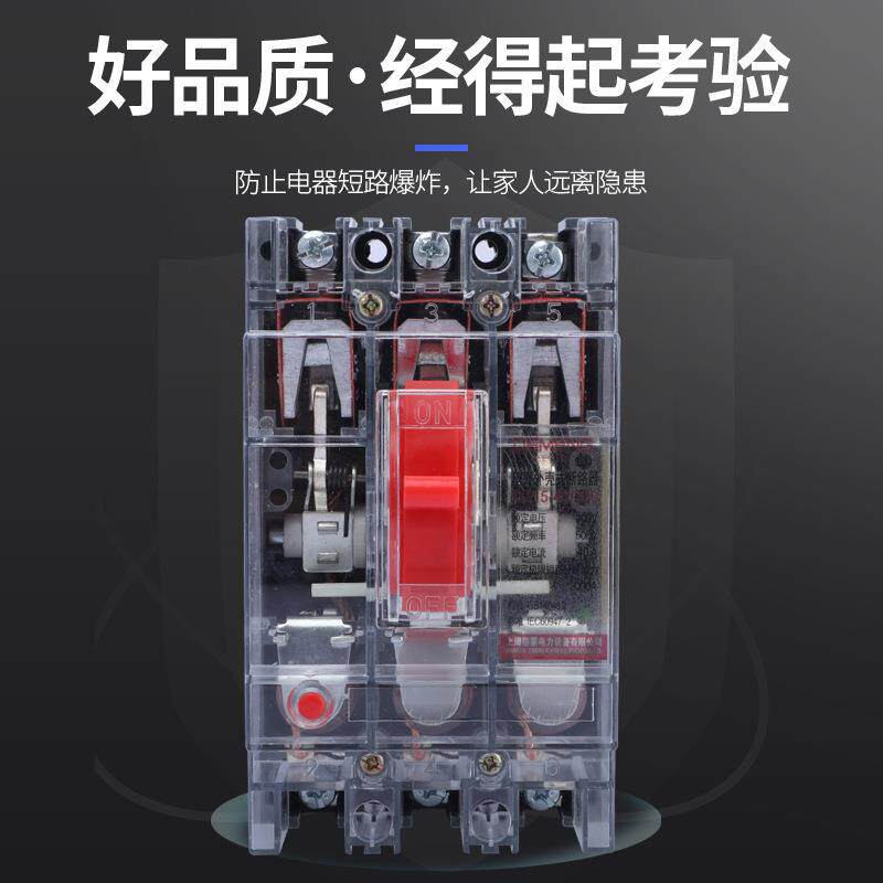 塑壳断路器系列DZ15LE-100-4901 透明 支持非标规格齐全家用智能