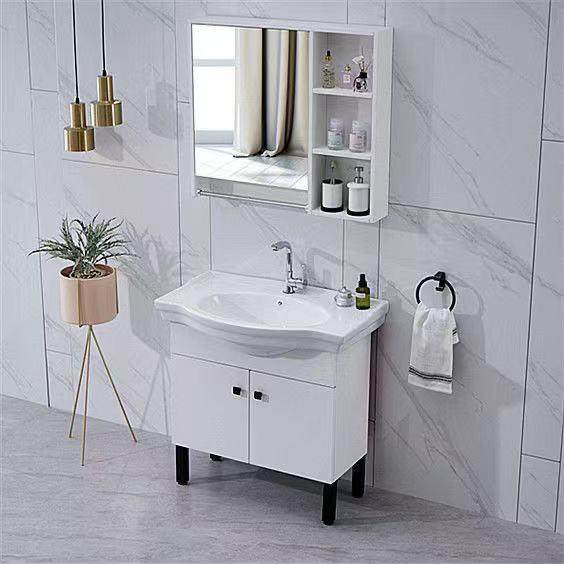 落地式洗手盆柜组合免漆实木简约卫生间厕所小户型浴室柜洗漱台池,家装主材,浴室柜组合,淘宝优惠券,粉丝福利购,淘宝优惠卷